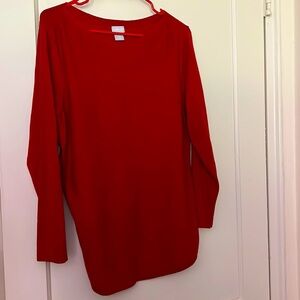 Chicos red long sleeve size: L